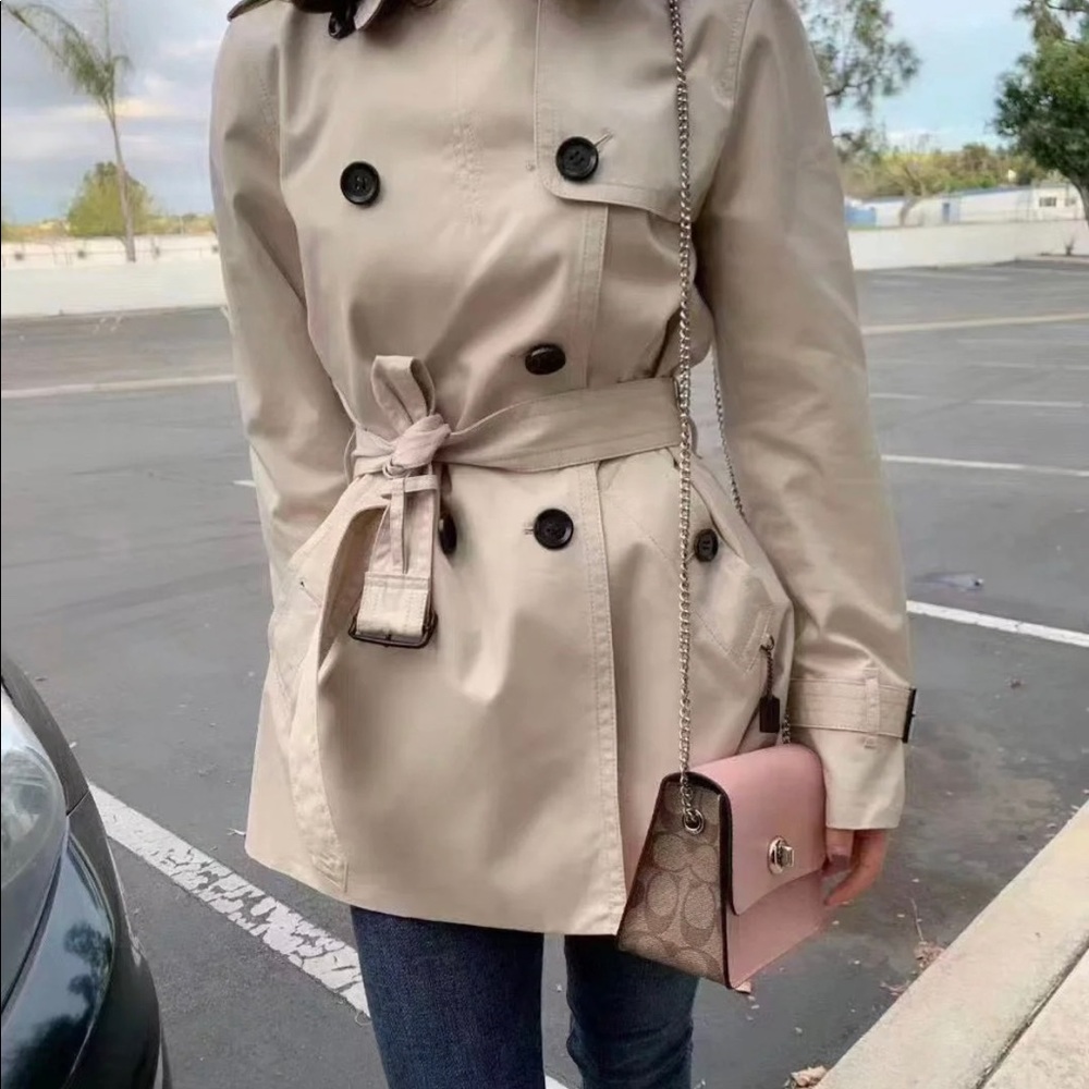Coach short trench coat, Medium